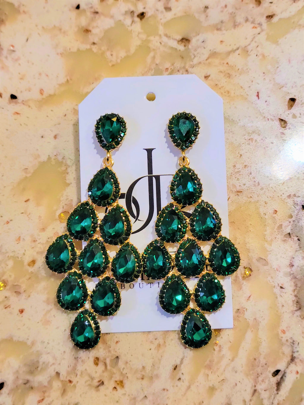 Green on sale pageant earrings