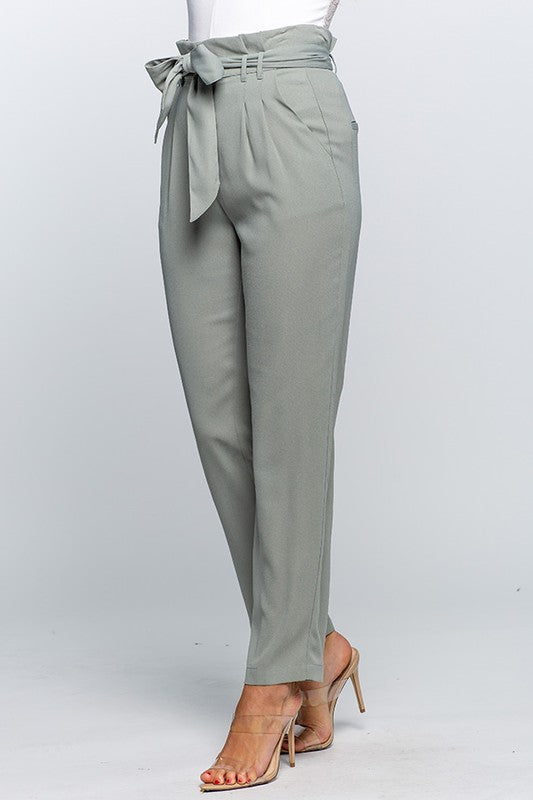 Seafoam green high waisted pants - FINAL SALE